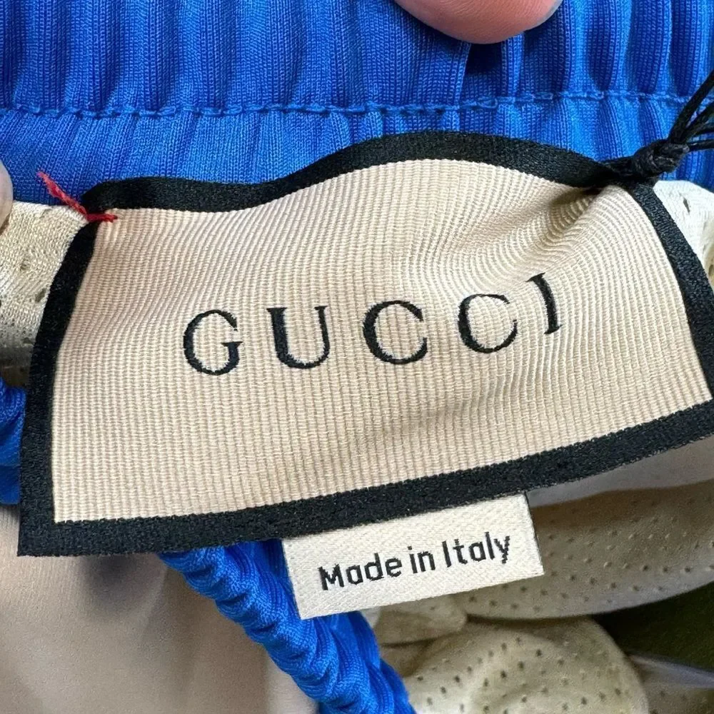 Gucci NWT Logo Embossed Web Stripe Basketball Shorts Medium